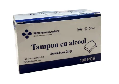 Tampoane impregnate cu alcool 30 mm x 30 mm x 100 bucati SPEQTUS ENTERPRISE — preț și oferte