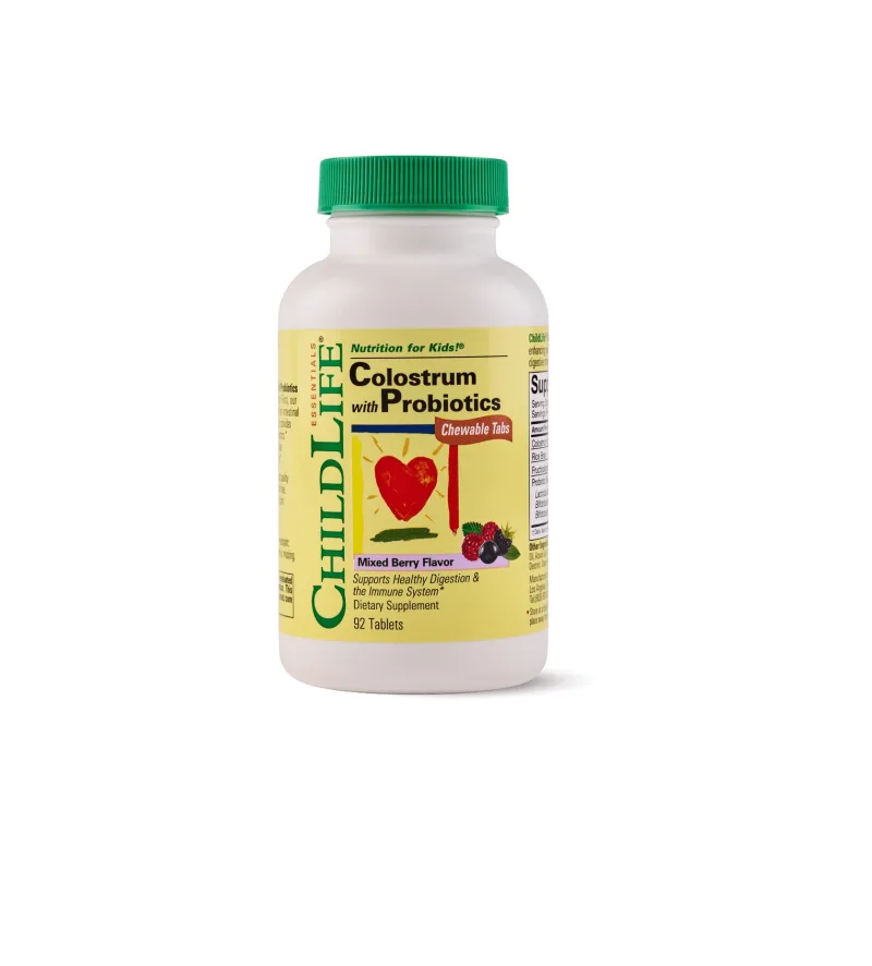 Colostrum with Probiotics ChildLife Essentials 92 tablete masticabile SECOM — preț și oferte
