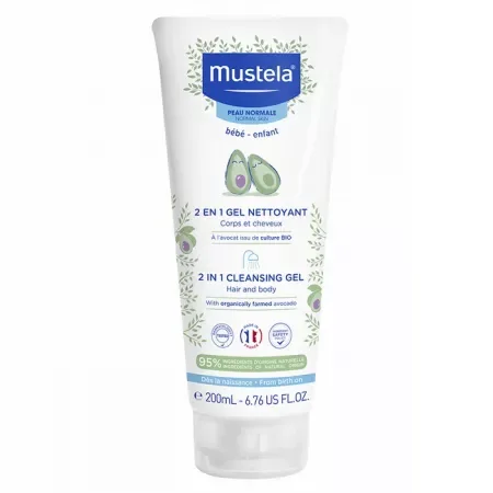 Mustela Bebe 2 in 1 gel de curatare par si corp  200ml  Lab.Expans. — preț și oferte