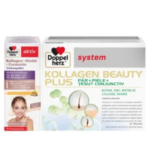 Doppelherz system kollagen beuty plus X 30 fl + Doppelherz system kollagen+biotina+ceramide 10 fl. pach.Queisser Pharma