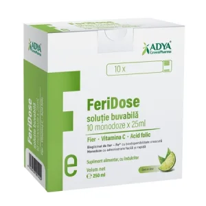 Feridose solutie buvabila monodoze 25ml  10 fl. Adya Green Pharma