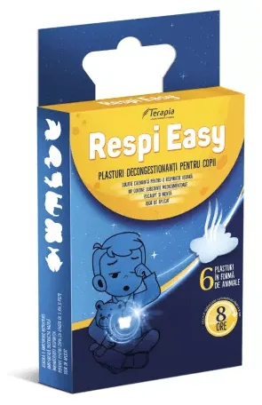 Plasturi decongestionanti pentru copii Respi Easy, 6 bucati Terapia — preț și oferte