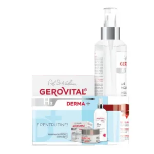 Gerovital H3 Derma+ pachet 44730 (Crema activ hidratanta 50ml + Apa micelara150ml)  1 pach. Farmec