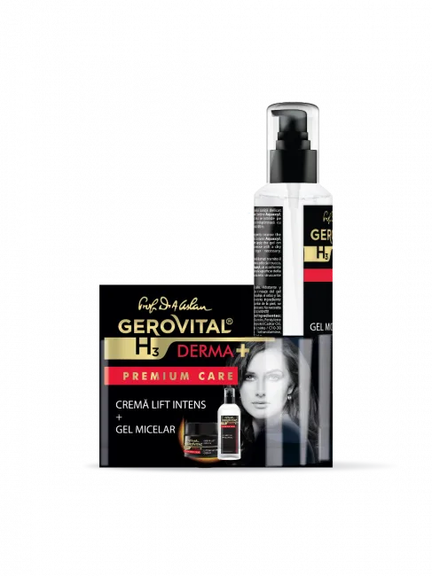 Gerovital H3 Derma + Premium Care 44590 (Crema lift intens 50ml + Gel micelar 150ml cadou)  1 pach. Farmec — preț și oferte