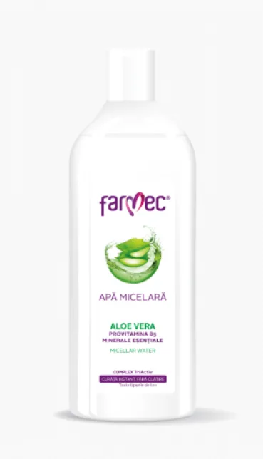 Farmec apa micelara cu aloe vera, provitamina B5, minerale esentiale (6280) X 400ml — preț și oferte