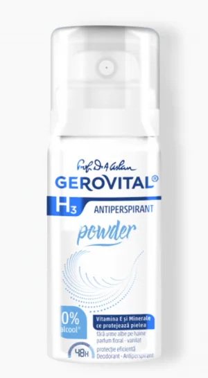 Gerovital deodorant antiperspirant powder spray X 40ML FL. FARMEC