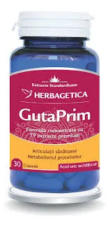 Guta prim 30 capsule HERBAGETICA — preț și oferte
