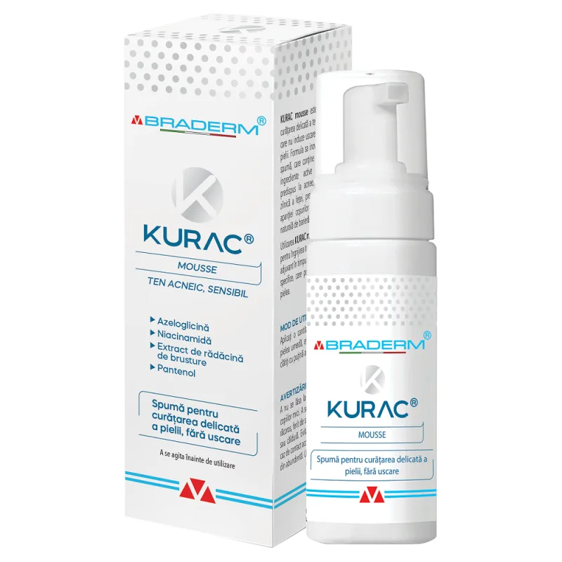 Kurac mousse cleanser 100ml BRADERM — preț și oferte