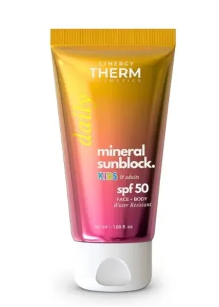 Synergy Therm Mineral Sunblock pentru copii si adulti SPF50 50 ml — preț și oferte