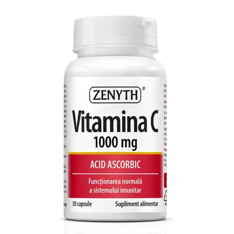 Vitamina C 1000mg 30 capsule Zenyth — preț și oferte