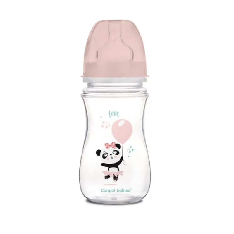 Canpol 35/221 Biberon anticolici cu gat larg Easy Start Exotic 19 animals 240 ml CANPOL BABIES — preț și oferte