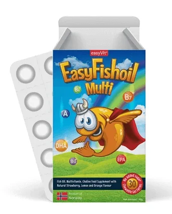 Easy FishOil Focus 30 comprimate masticabile EasyVit — preț și oferte