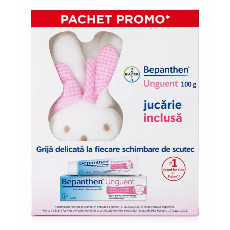 Bepanthen Unguent 5 mg / g  100 g + Jucarie inclusa roz — preț și oferte
