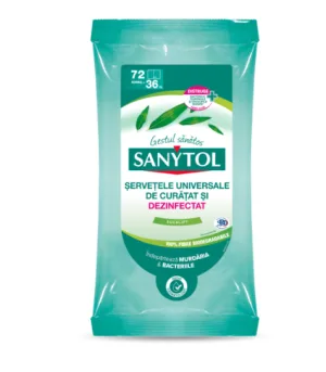 Sanytol Servetele multisuprafete dezinfectant 72 bucati