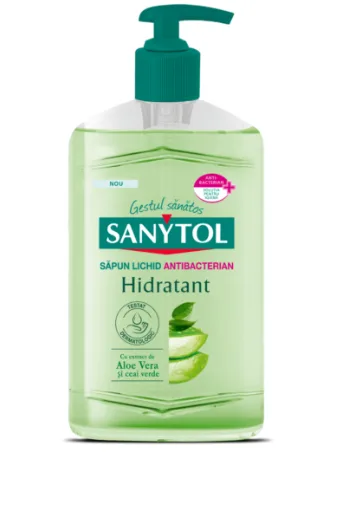 Sanytol Sapun antibacterian hidratant cu aloe si ceai verde 250 ml — preț și oferte