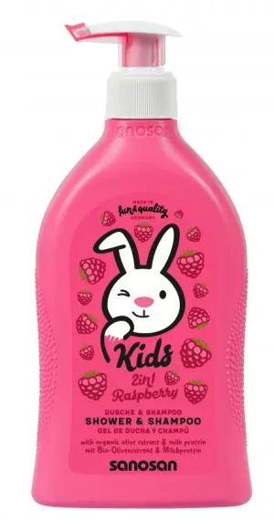 Sanosan kids gel dus & sampin cu aroma capsuni 400ml Mann&Schroder