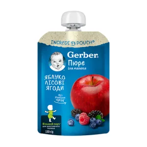 Gerber piure mere si fructe de padure  150gr.