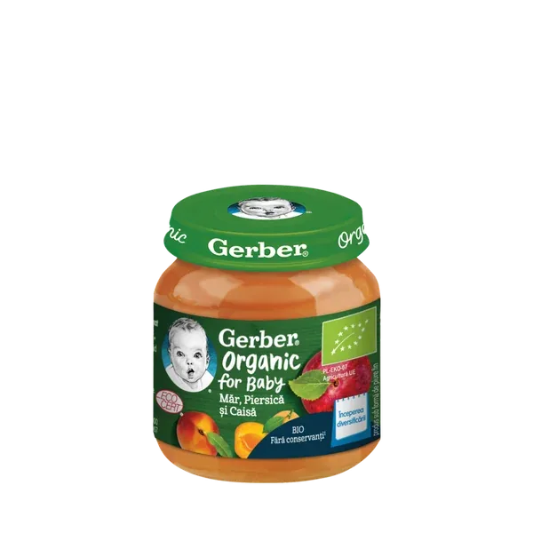Gerber Organic Bio mar piersica caisa 125 gr. — preț și oferte