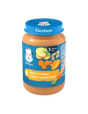 Gerber piure fel de mancare cu pui 7 luni+  190gr.