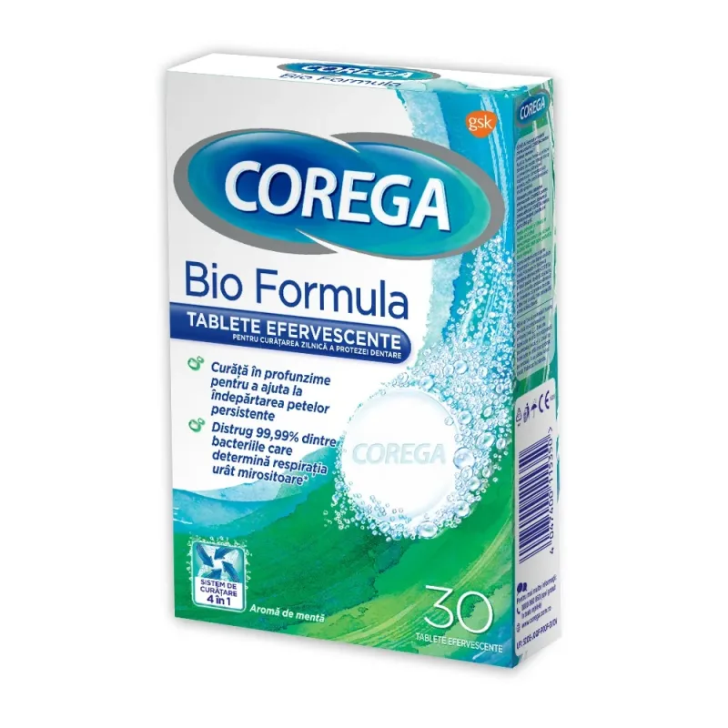 Tablete efervescente Bioformula, 30 tablete, Corega — preț și oferte