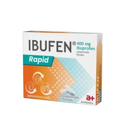 Ibufen Rapid 400mg, 12 comprimate filmate, Antibiotice Iasi ANTIBIOTICE SA — preț și oferte