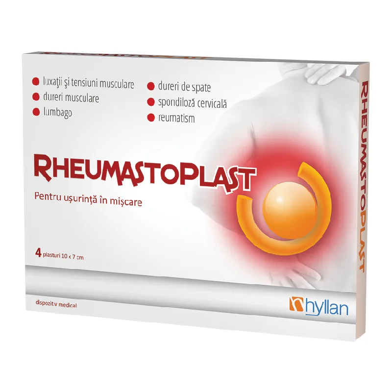RheumastoPlast, 10*7cm, 4 plasturi, Hyllan HYLLAN PHARMA — preț și oferte
