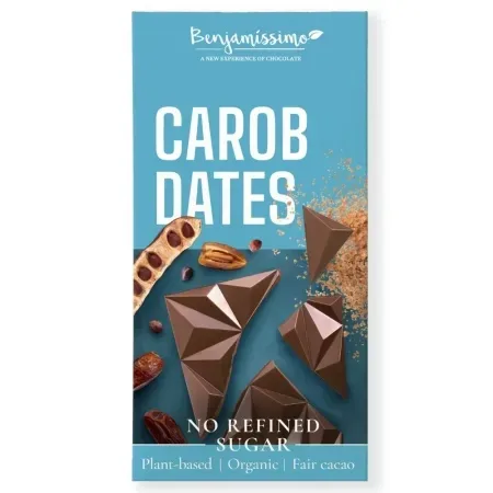 Ciocolata bio cu pudra de carob si curmale, 60g, Benjamisimo Benjamissimo — preț și oferte