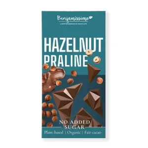 Ciocolata Bio Praline fara zahar adaugat, 60 g, Benjamissimo