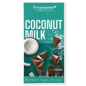 Ciocolata bio cu cocos, 60 g, Benjamissimo