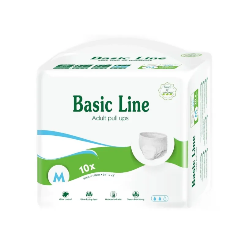 Scutece tip chilot pentru adulti, Basic Line, marime M, 10 bucati, Nateen — preț și oferte