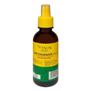 Apa oxigenata 3% solutie externa cu pulverizator, 200ml, Vitalia