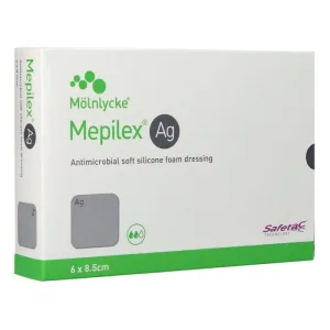 Mepilex Ag pansament 6 x 8,5 cm, 1 bucată, Molnlycke
