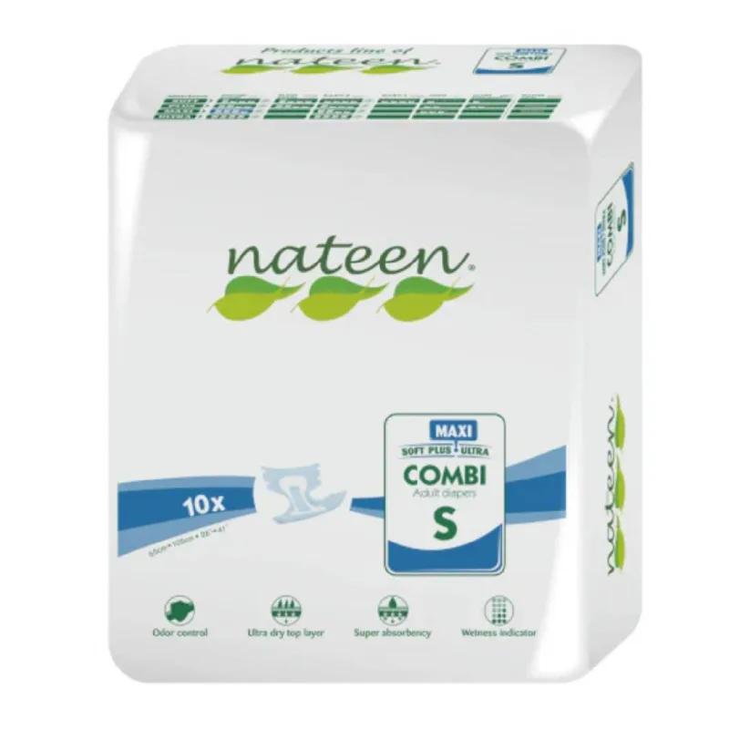 Scutece pentru adulti Combi Maxi Line, marimea S, 10 bucati, Nateen — preț și oferte