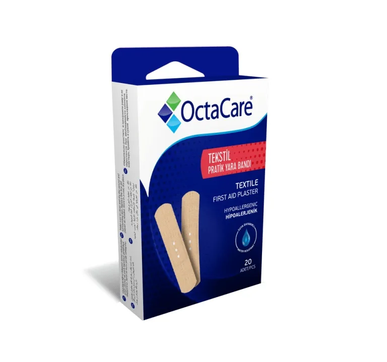 Plasturi Tekstil pentru prim ajutor, 19 x 72mm, 20 bucati, Octacare — preț și oferte
