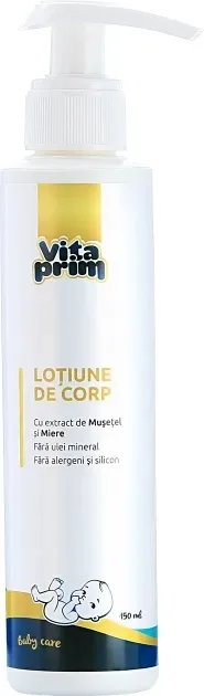 Lotiune de corp cu extract de musetel si miere Baby Care, 150ml, VitaPrim