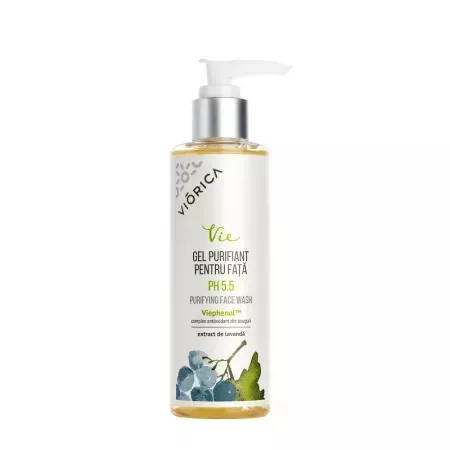Gel purifiant Vie pentru fata cu pH 5.5, 200ml, Viorica — preț și oferte