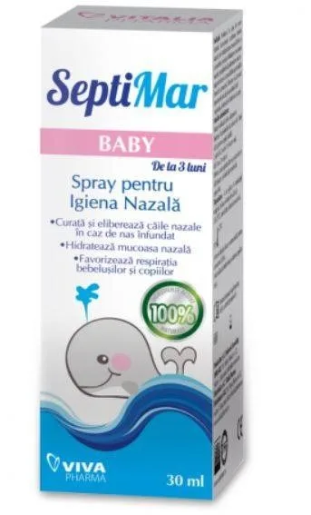 Spray pentru igiena nazala SeptiMar Baby, 30 ml, Viva Pharma — preț și oferte