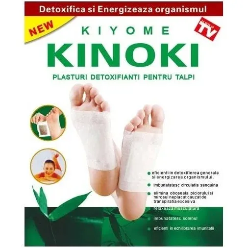 Plasturi detoxifianti talpi 6cmx8cm, 10buc, Kinoki Naturalia — preț și oferte