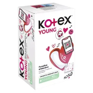 Absorbante zilnice Young Normal, 40 bucati, Kotex