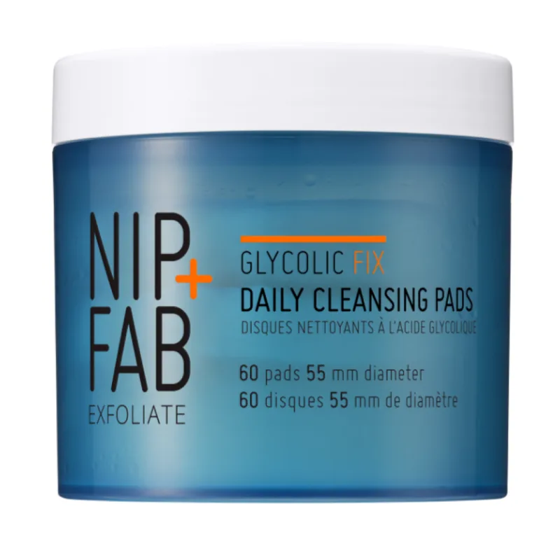 Dischete exfoliante Glycolic Fix, 60 bucati, NIP+FAB — preț și oferte