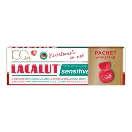 Pastă de dinți Sensitive 75 ml + ață dentară, Theiss Naturwaren Dr. Theiss Naturwaren GmbH — preț și oferte