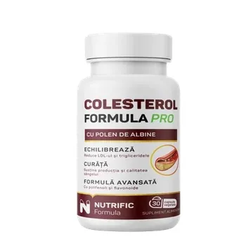 Colesterol Formula Pro (cu monacolina K si polen), 30cps. veg., Nutrific — preț și oferte