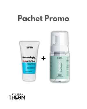 Pachet Rosa Control crema anti-roseata, 50ml + Spuma de curatare fata mini, 100ml, Synergy Therm