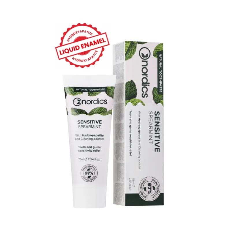 Pasta dinti albire cu menta Sensitive bio 75ml, Nordics — preț și oferte