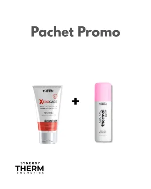 Pachet Xerocare Dermatologist crema anti-calozitati 40% uree, 50ml + Apa termala Baile Felix, 50ml, Synergy Therm