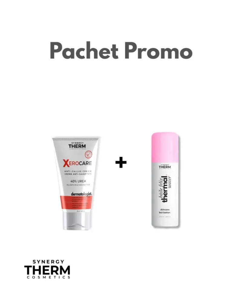 Pachet Xerocare Dermatologist crema anti-calozitati 40% uree, 50ml + Apa termala Baile Felix, 50ml, Synergy Therm — preț și oferte