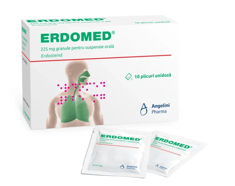 Erdomed 225mg, 10 plicuri, Angelini ANGELINI PHARMA — preț și oferte