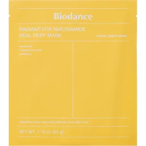 Masca de fata pentru hidratare si luminozitate Radiant Vita Niacinamide, 34g, Biodance