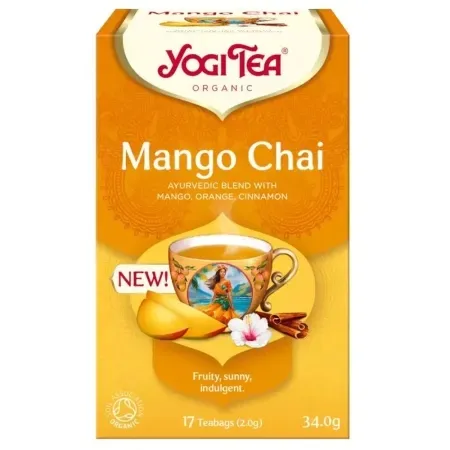 Ceai Eco Mango Chai, 17 pl, YogiTea — preț și oferte