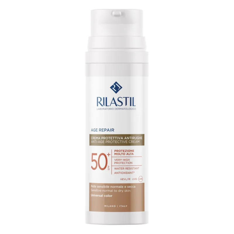 Crema colorata cu protectie solara SPF50+ Age Repair, Color Sun System, 50ml, Rilastil — preț și oferte